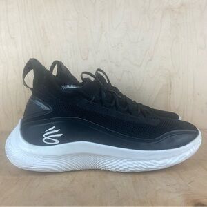 Under Armour Curry Flow 8 Black and White Sneakers Men’s Size 11.5